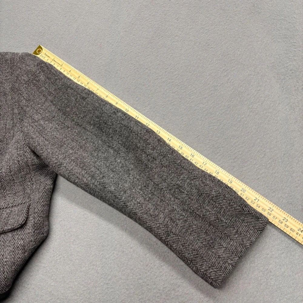 J. Crew NWT Herringbone Cropped Blazer Jacket Heathered‎ Grey Size 12P Career